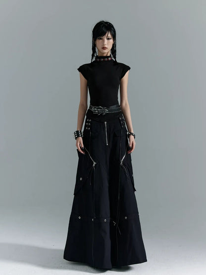 Frustration Garden Punk Soul Elastic Waist Slim Vest