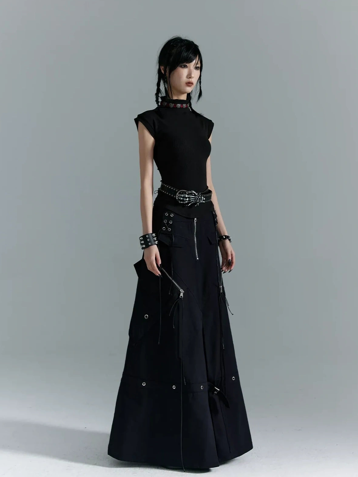 Frustration Garden Punk Soul Elastic Waist Slim Vest