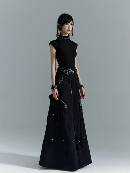 Frustration Garden Punk Soul Elastic Waist Slim Vest