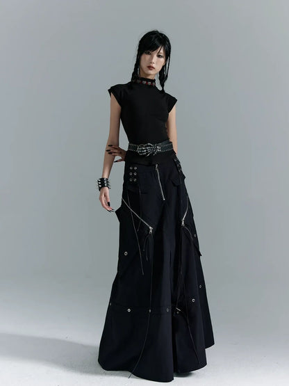 Frustration Garden Punk Soul Elastic Waist Slim Vest