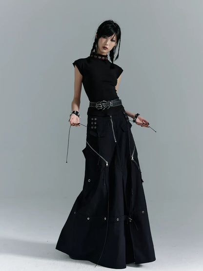 Frustration Garden Punk Soul Elastic Waist Slim Vest