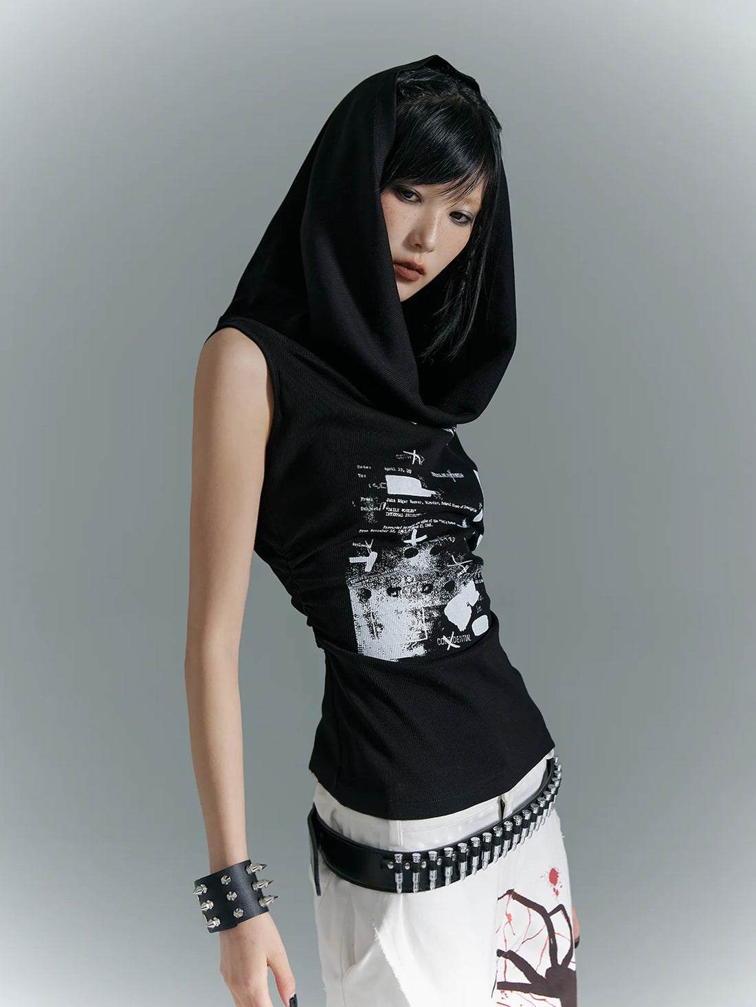 Frustration Garden Punk Soul Knit Vest Multifunctional Print