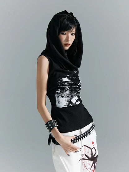 Frustration Garden Punk Soul Knit Vest Multifunctional Print