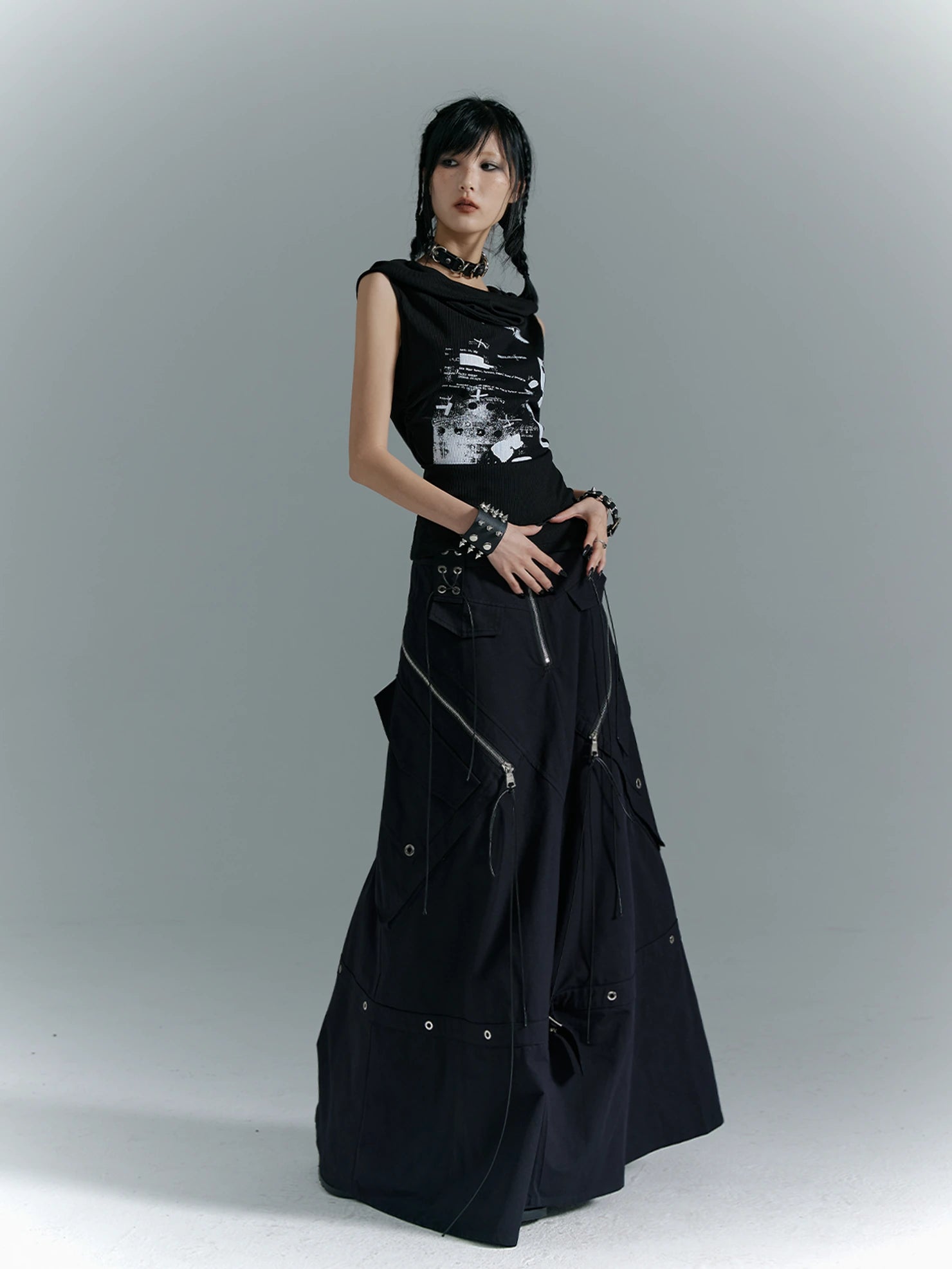 Frustration Garden Punk Soul Knit Vest Multifunctional Print