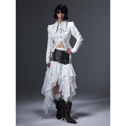 Frustration_Garden_Ruffled_Asymmetrical_Lace_Up_A_Line_Women&