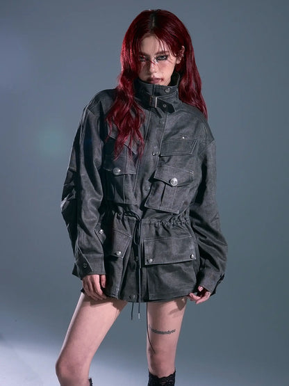 Frustration Garden Rust Colored Retro Work Jacket
V-neck
Long Sleeve
T-shirt
Ribbed Hem And Cuffs
Button Up Front
Chest Pocket
Relaxed Fit