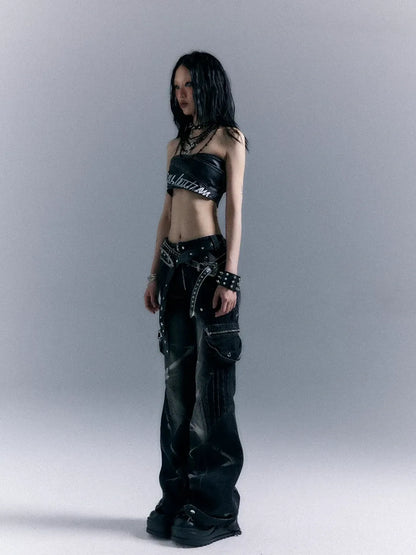 Street Punk Washed Flared Jeans