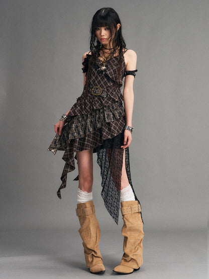 Frustration_Garden_Vintage_Punk_Asymmetrical_Plaid_Waist_Cinched_Women&