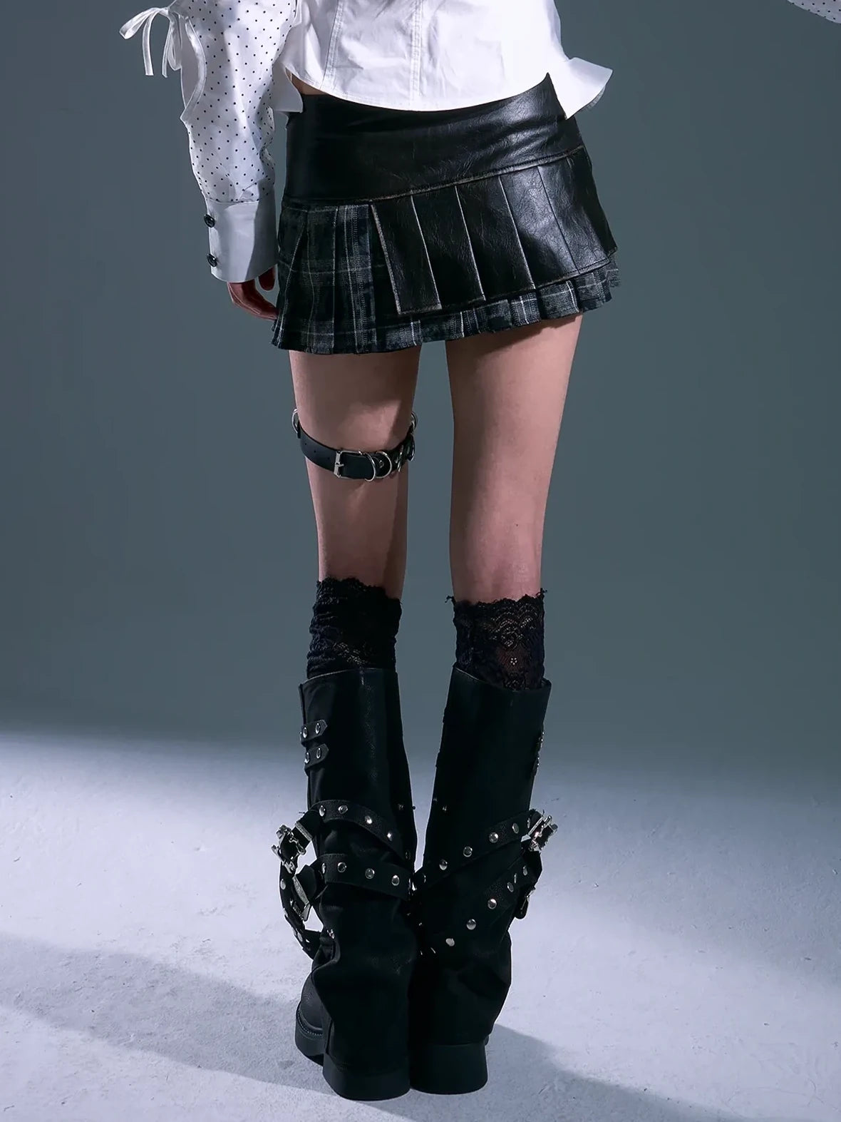 Vintage Punk Plaid Skirt