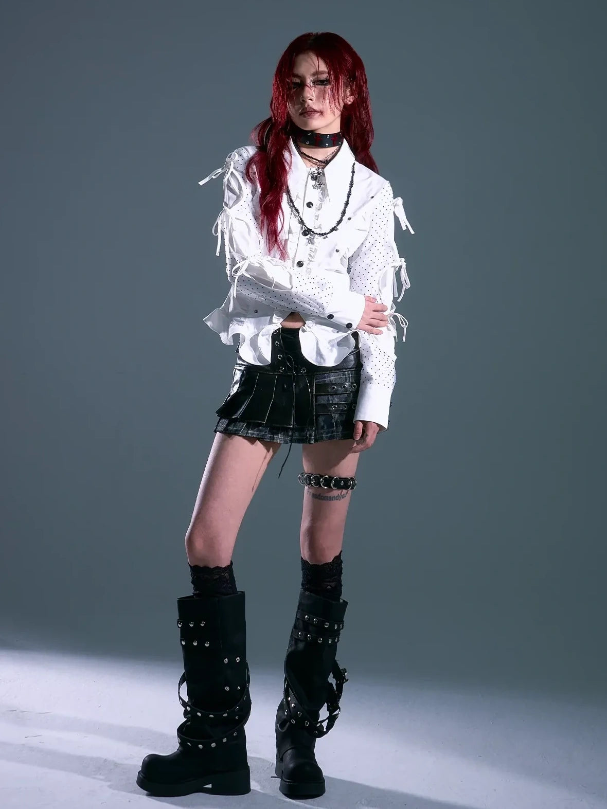 Vintage Punk Plaid Skirt