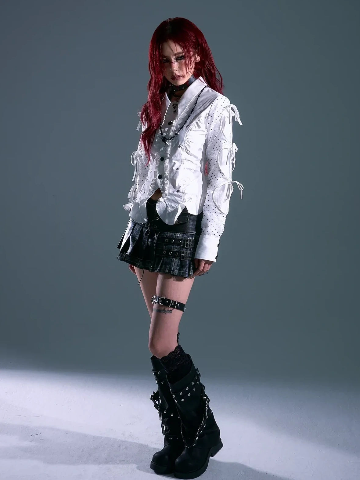 Vintage Punk Plaid Skirt