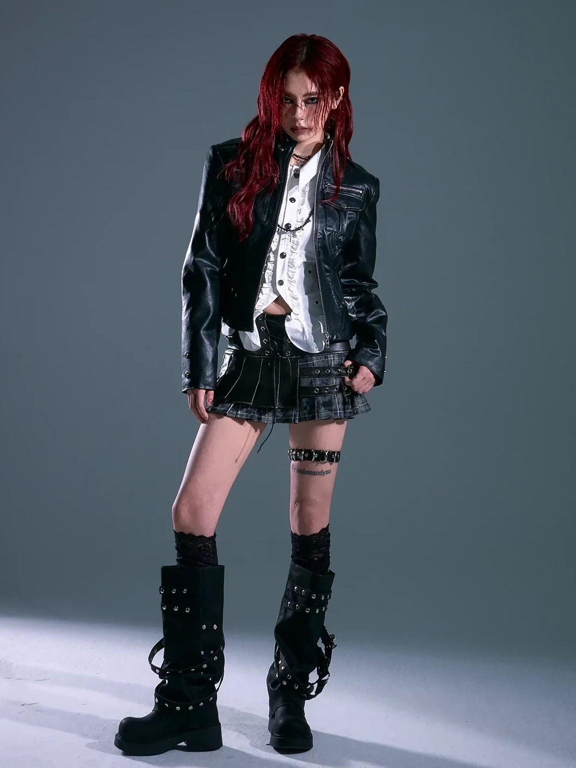 Vintage Punk Plaid Skirt