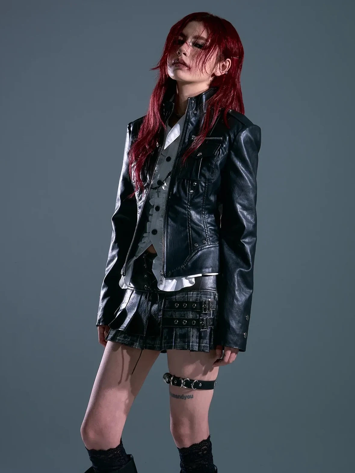 Vintage Punk Plaid Skirt