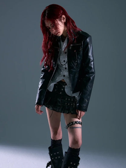 Vintage Punk Plaid Skirt