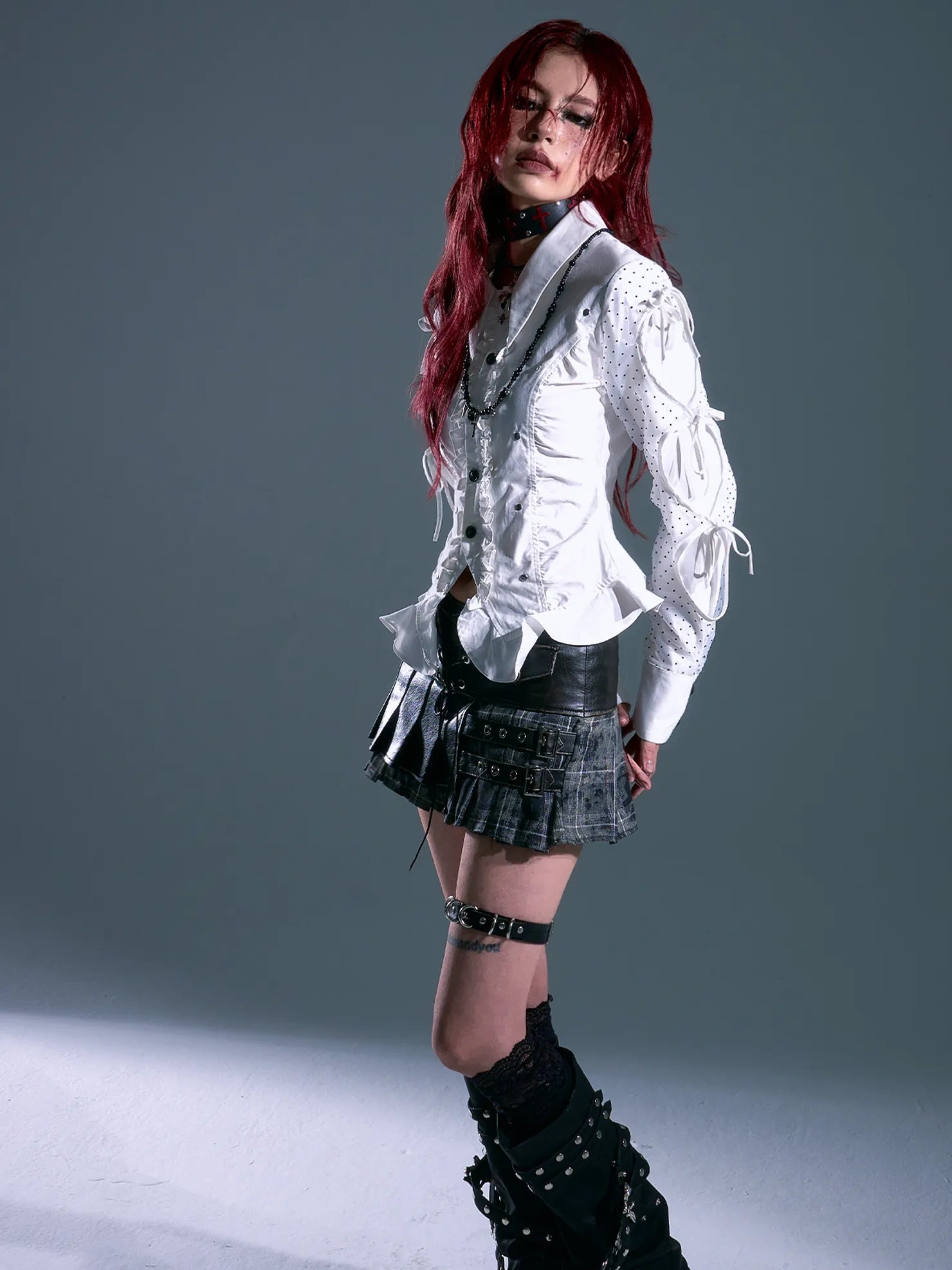 Vintage Punk Plaid Skirt