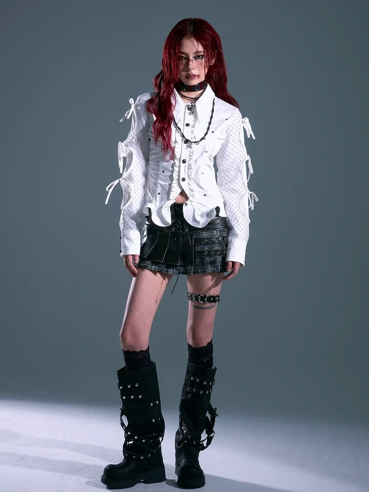 Vintage Punk Plaid Skirt