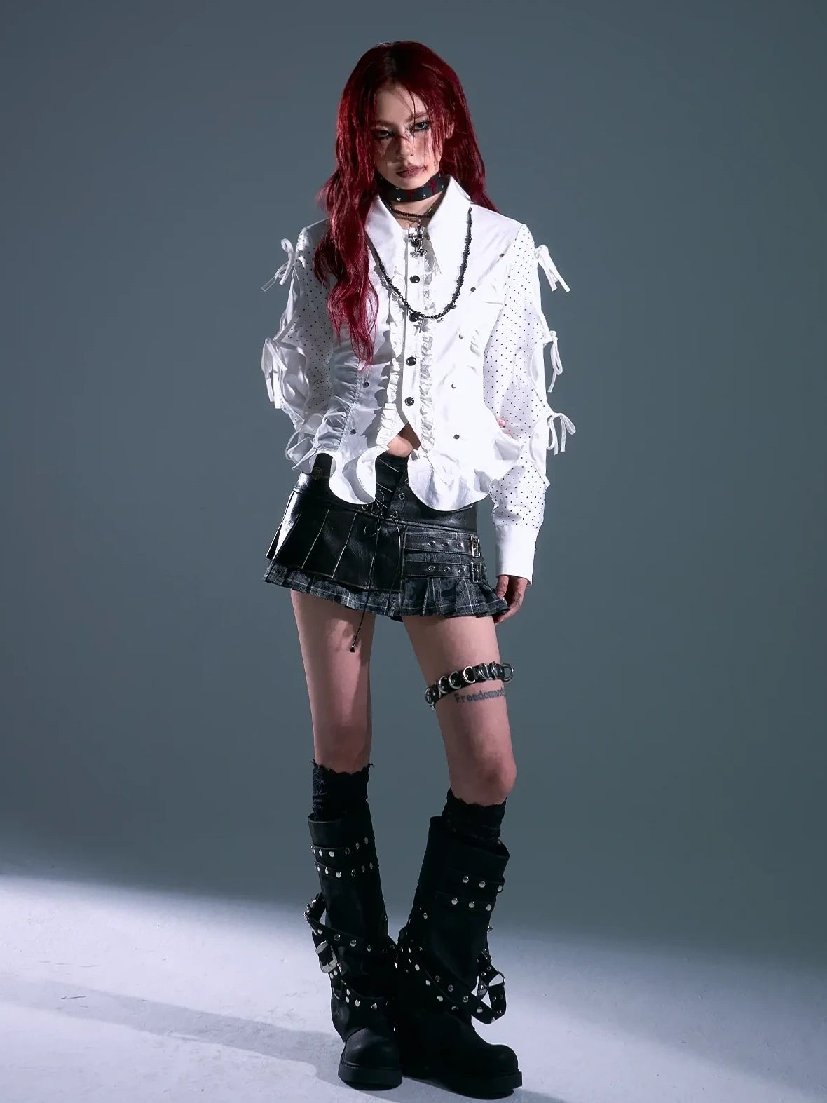 Vintage Punk Plaid Skirt