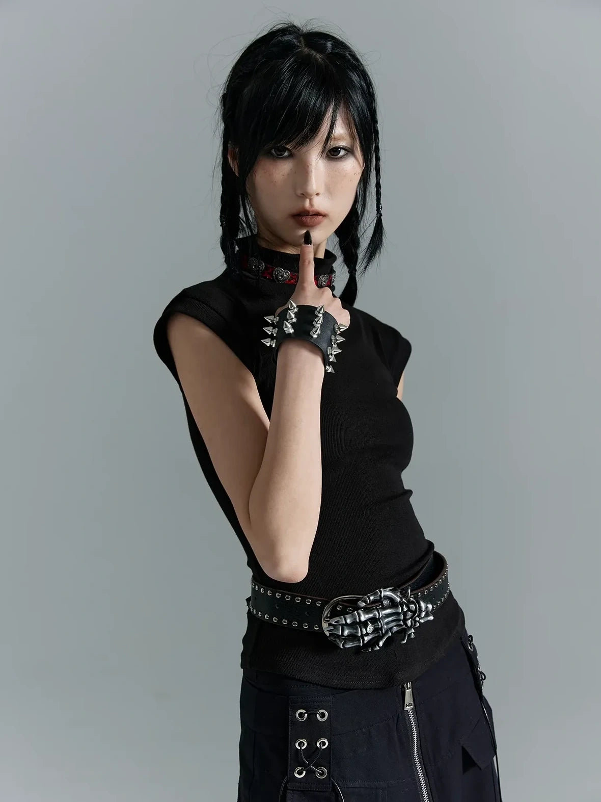 Vintage Punk Skull Belt