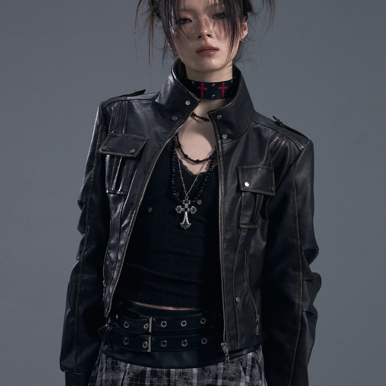 Frustration_Garden_Vintage_Punk_Two_Tone_Distressed_Biker_Jacket_MISSTT