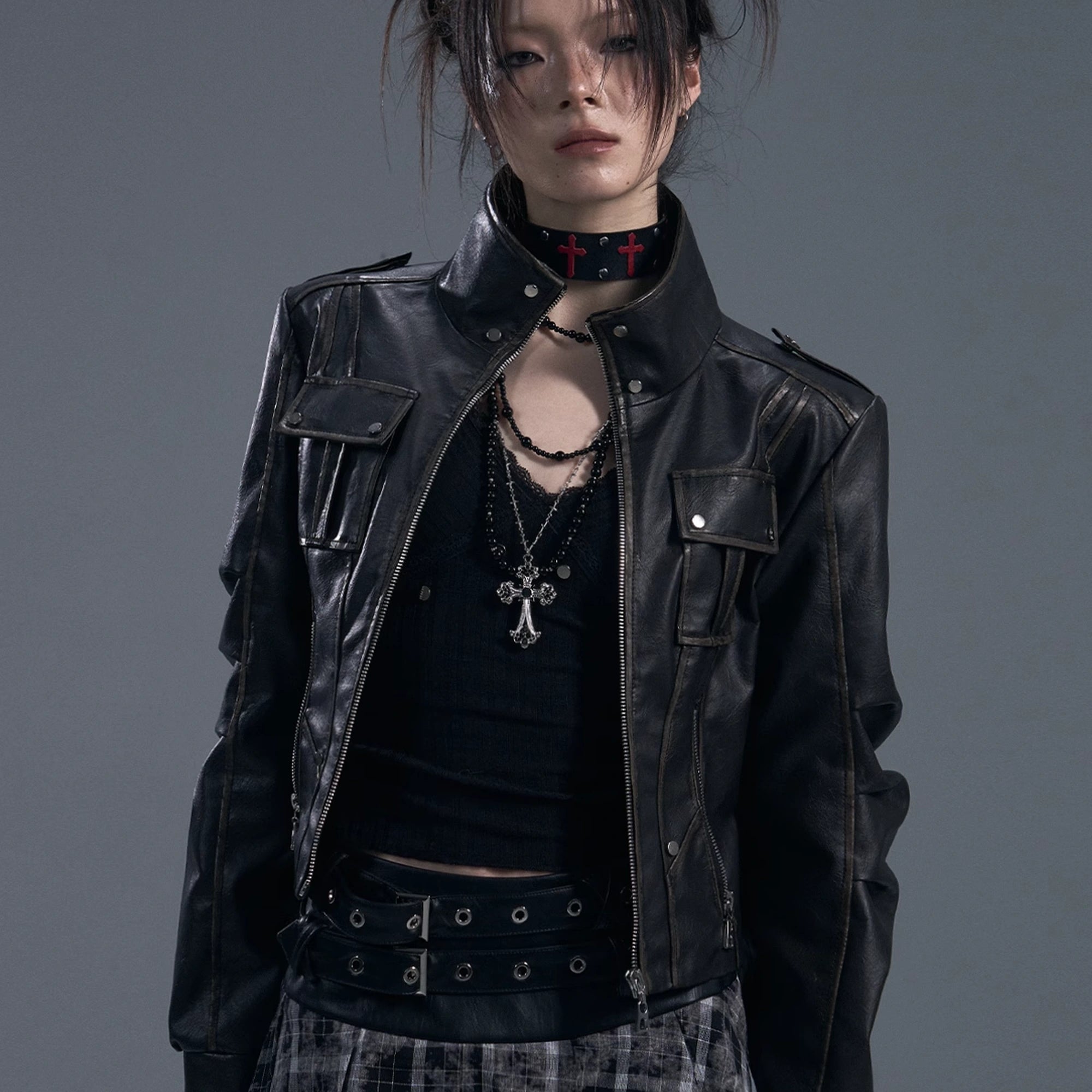 Frustration_Garden_Vintage_Punk_Two_Tone_Distressed_Biker_Jacket_MISSTT