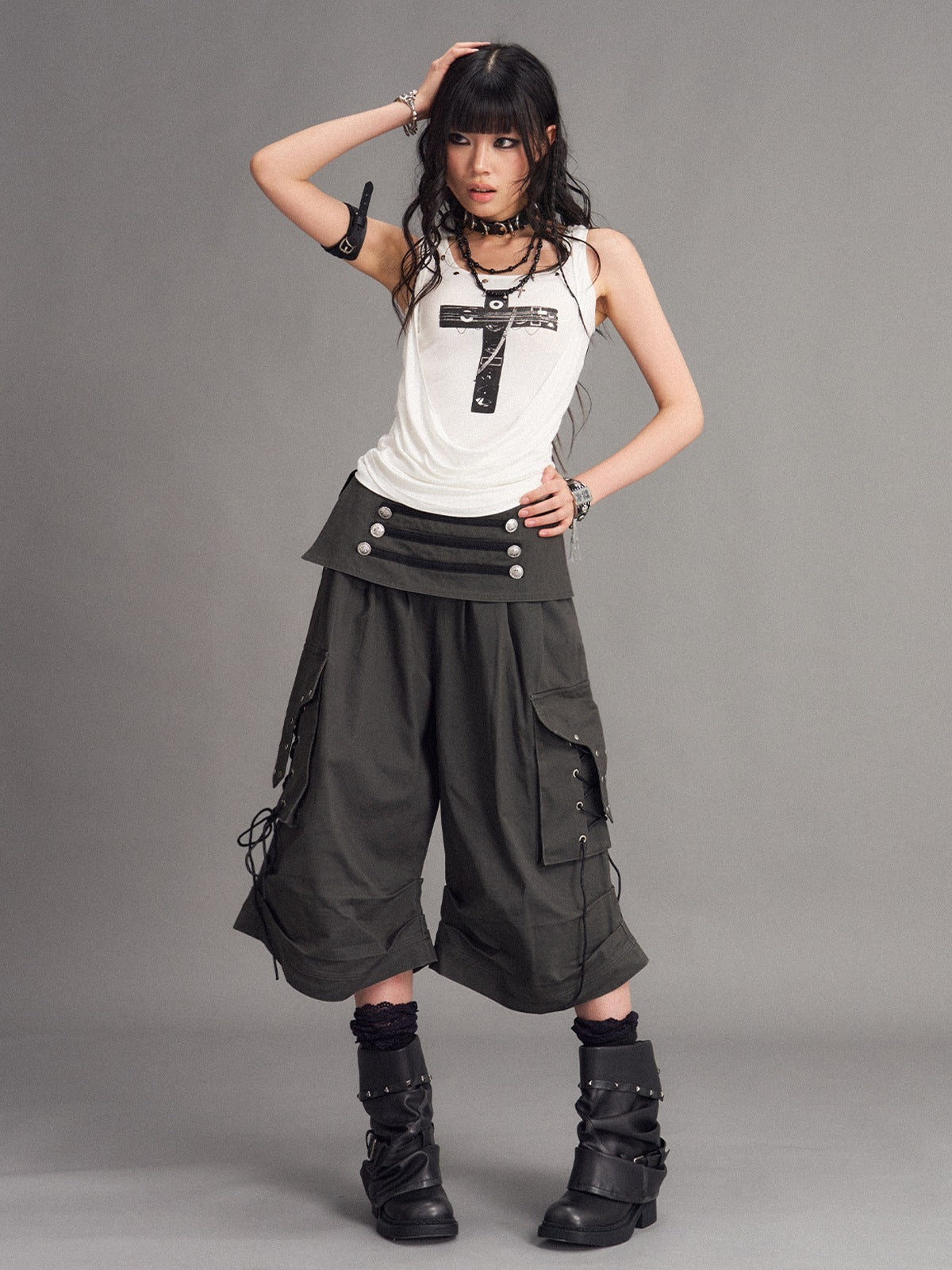 Frustration_Garden_Washed_Distressed_Palace_Punk_Low_Waist_Wide_Leg_Cargo_Tie_Women&