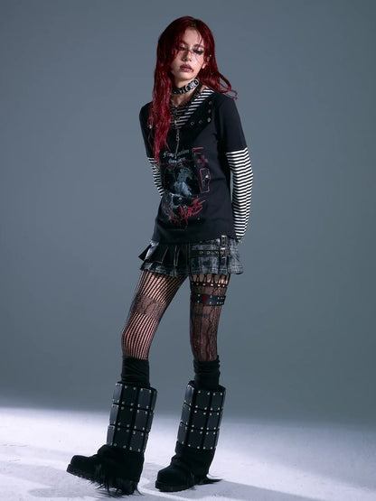 Frustration Garden Whisper Of Eternal Night Punk Stripe Tee