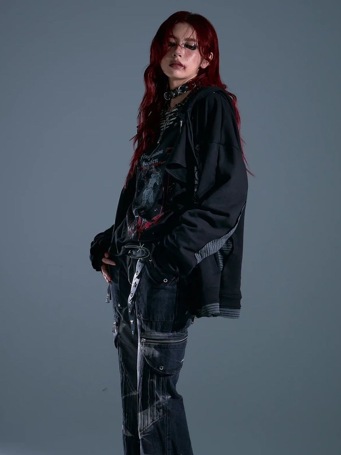 Whisper Of Rust Linen Punk Hoodie