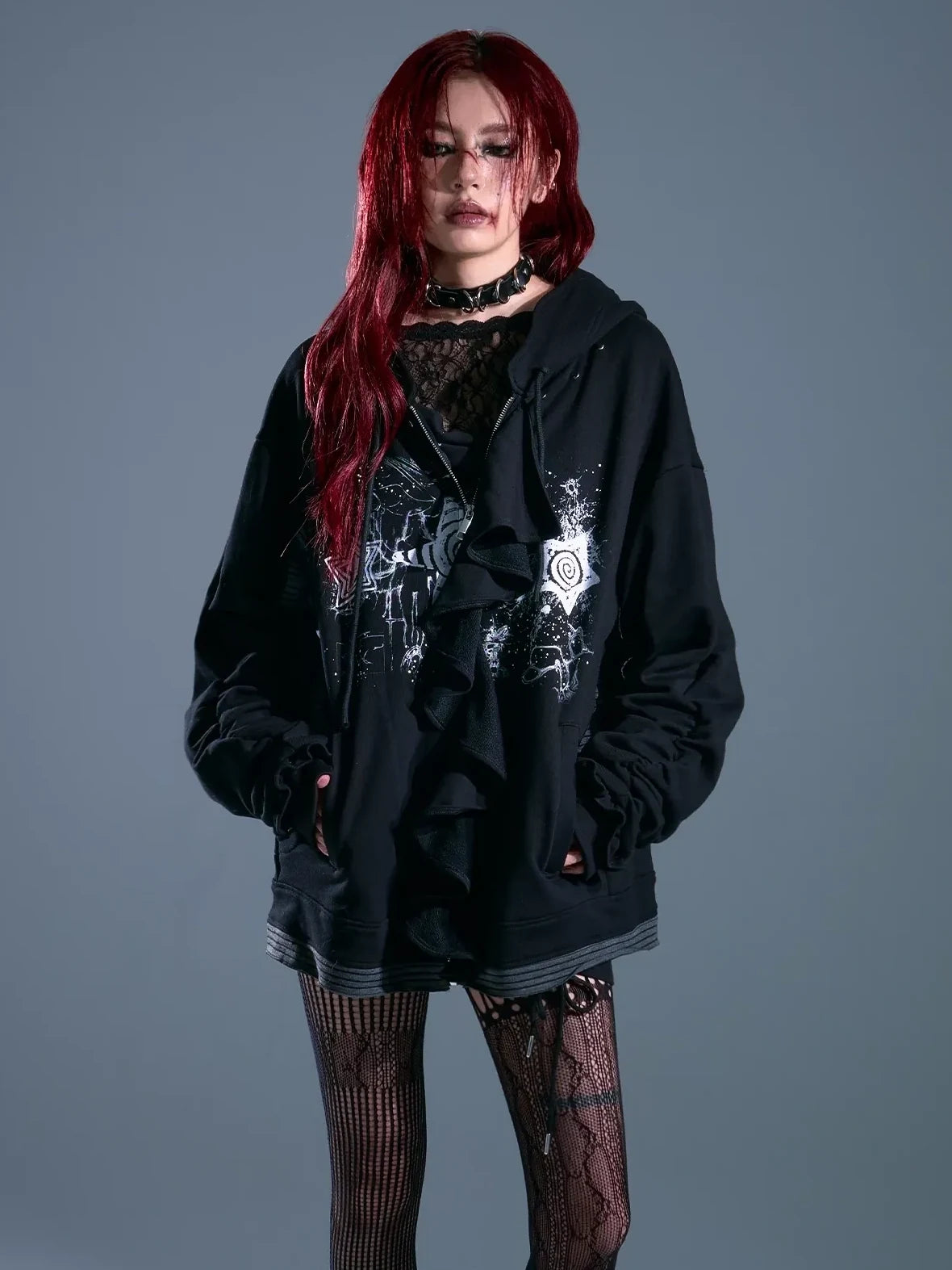 Whisper Of Rust Linen Punk Hoodie