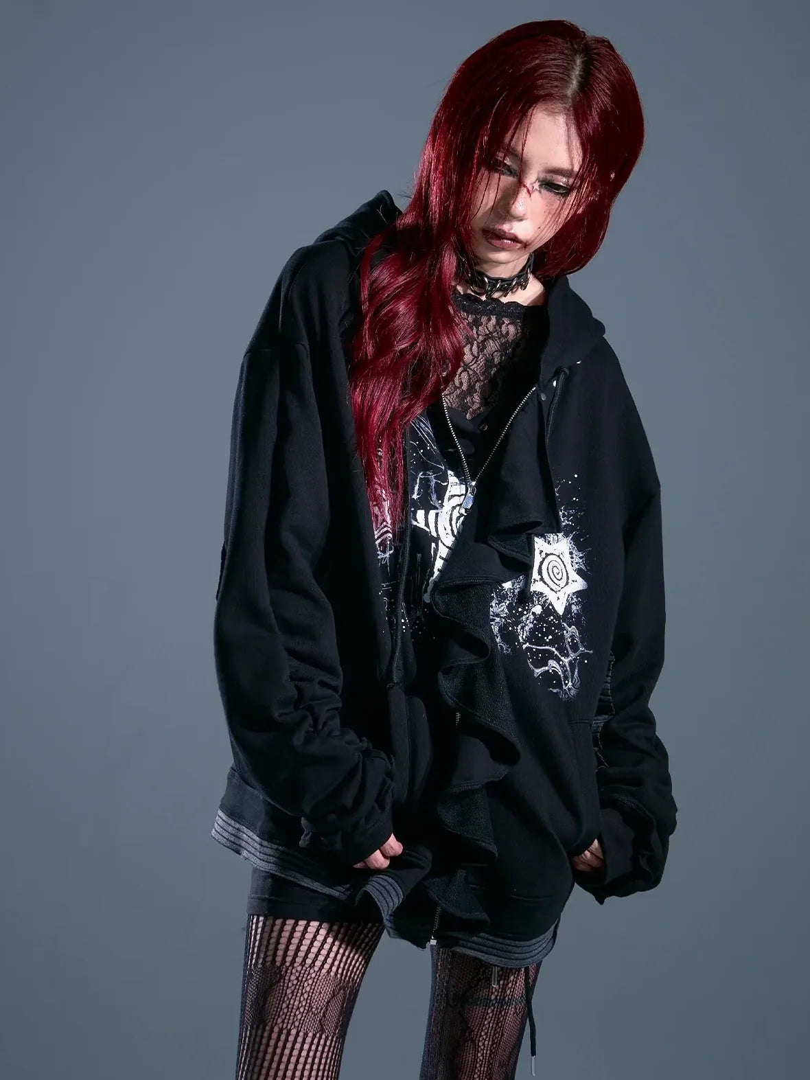 Whisper Of Rust Linen Punk Hoodie