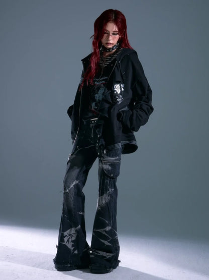 Whisper Of Rust Linen Punk Hoodie