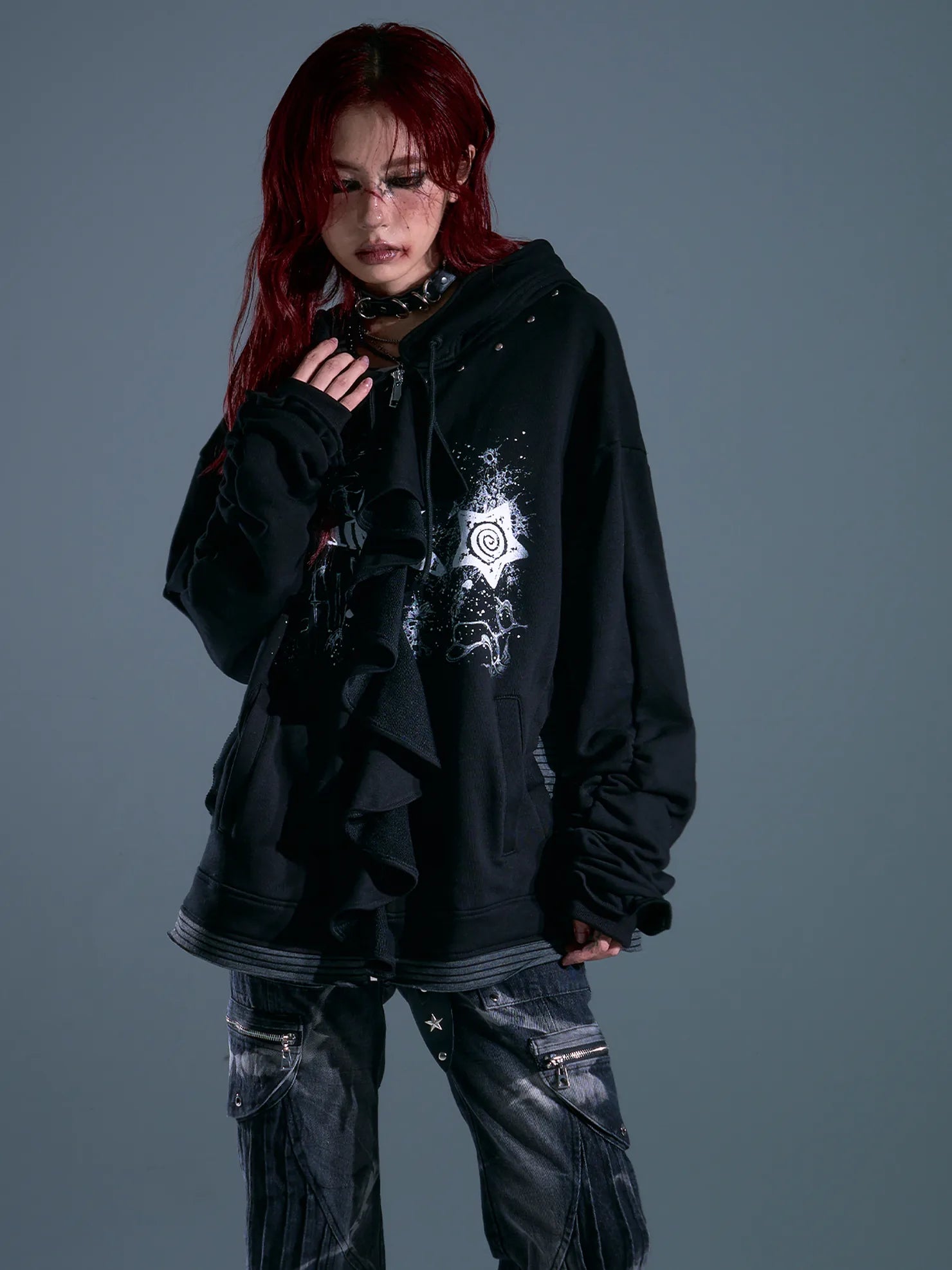 Whisper Of Rust Linen Punk Hoodie