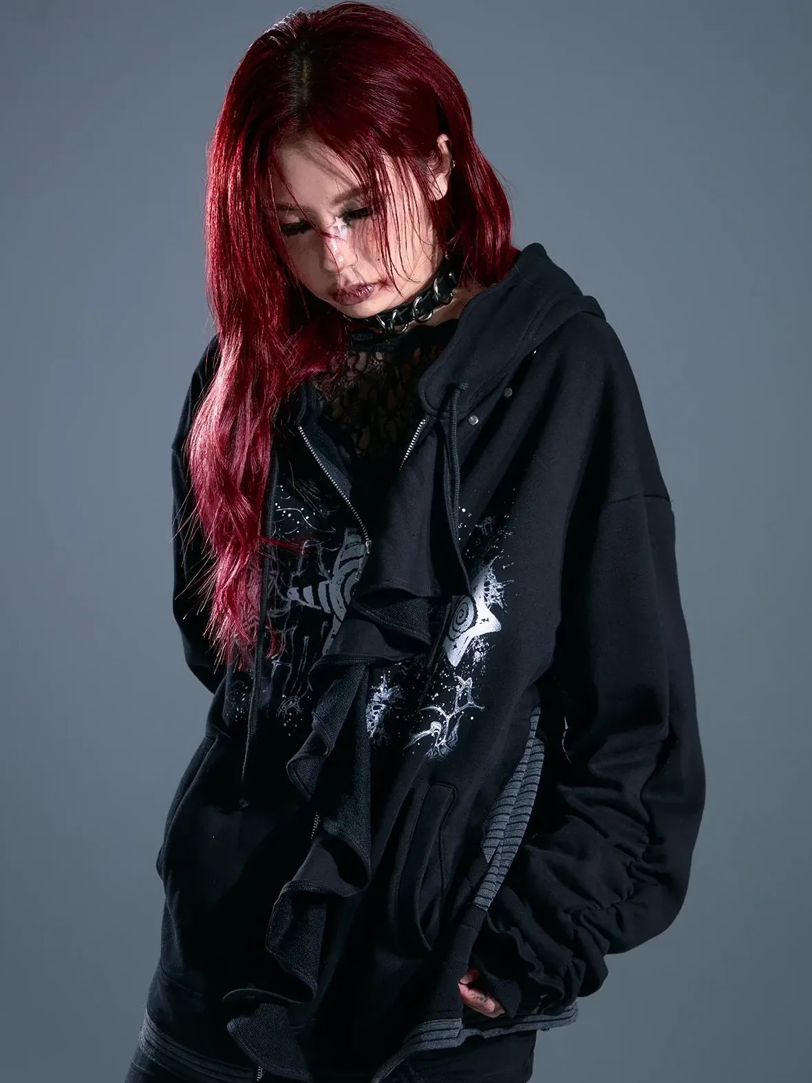 Whisper Of Rust Linen Punk Hoodie