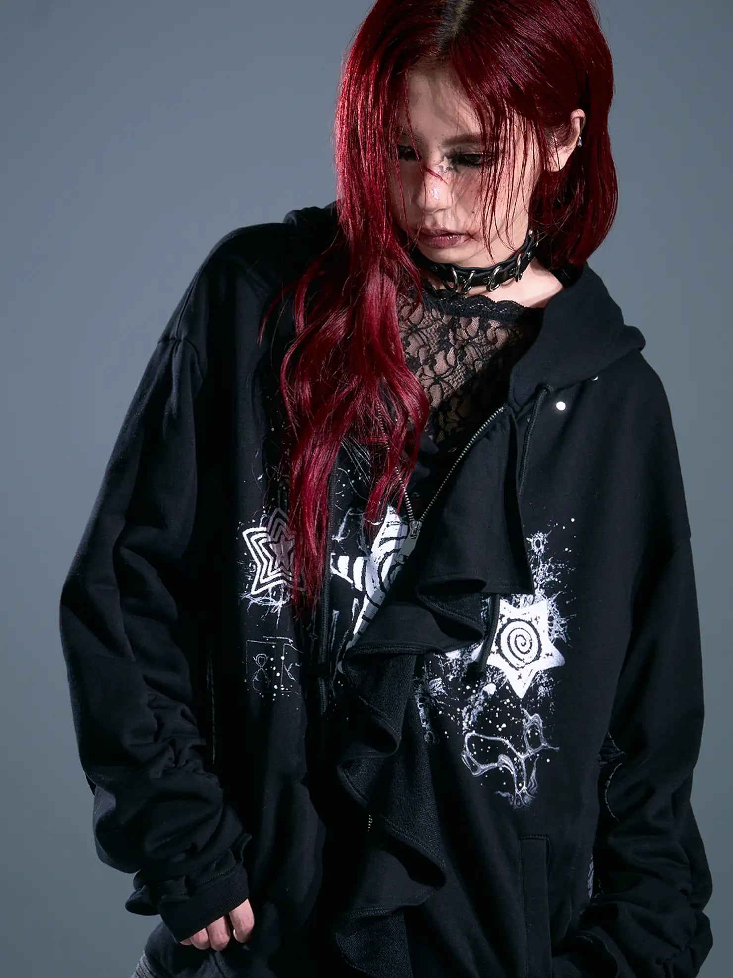 Whisper Of Rust Linen Punk Hoodie