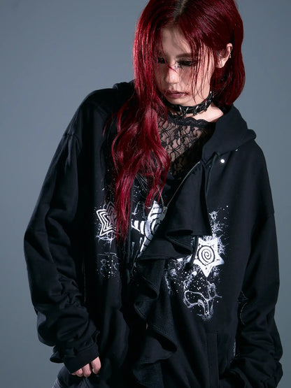 Whisper Of Rust Linen Punk Hoodie