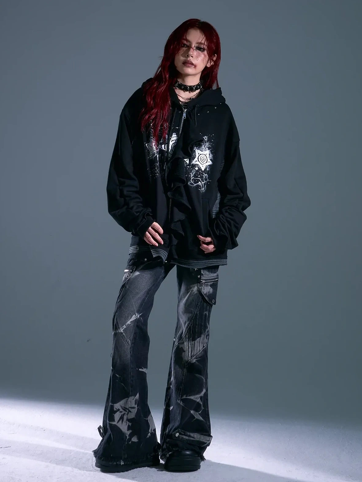 Whisper Of Rust Linen Punk Hoodie