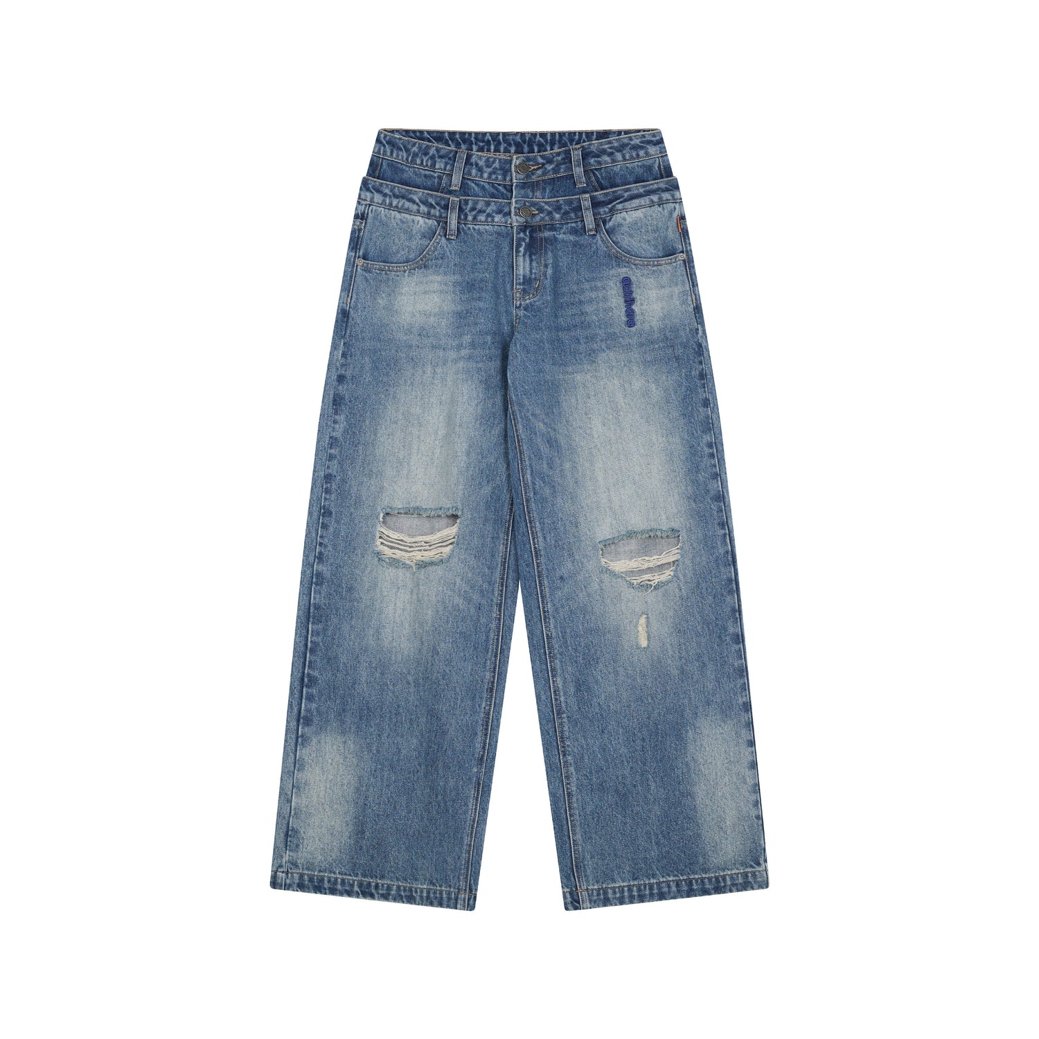 Achihara Double-Decker Distressed Jeans