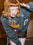 Fun Colorful Bag Embroidered Knit Sweater