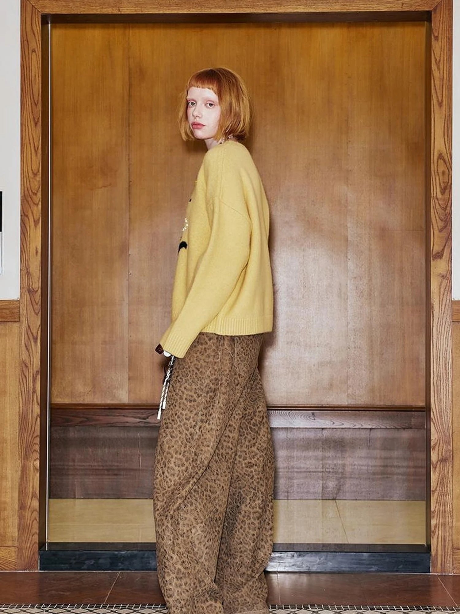 Future Kitten Holographic Beaded Knit Sweater