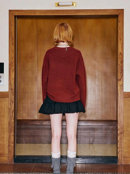 Future Kitten Holographic Beaded Knit Sweater