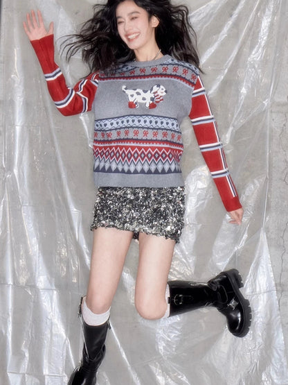 Galaxy Sequin Pencil Skirt