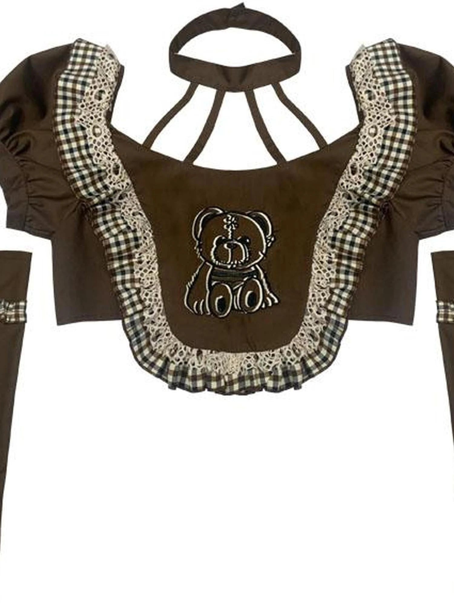 Gentle Earth Bear Embroidered Top