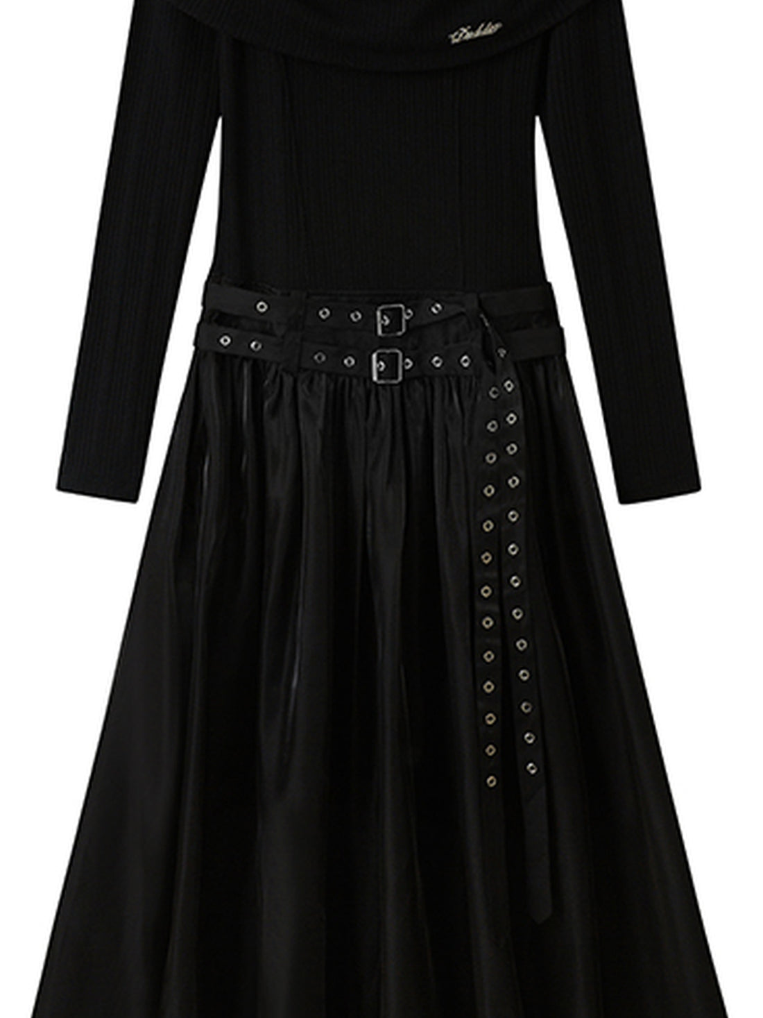 DIDDI MODA Glowing Shoulder Knitted Maxi Dress