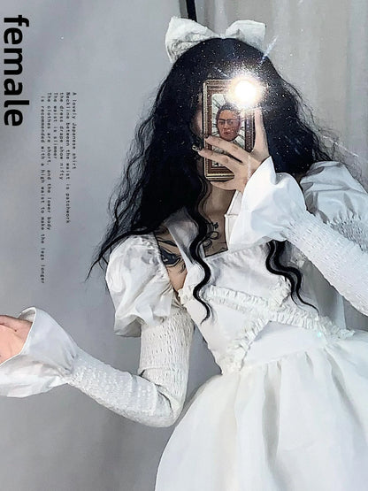 Gothic Lolita Puff Sleeve Vest With Belt