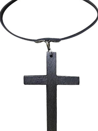 WSW WUSHENWU Gothic Punk Cross Necklace Dark Unisex Statement Piece