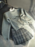 Gray Oversized Knit Sweater Women Casual Layering Top