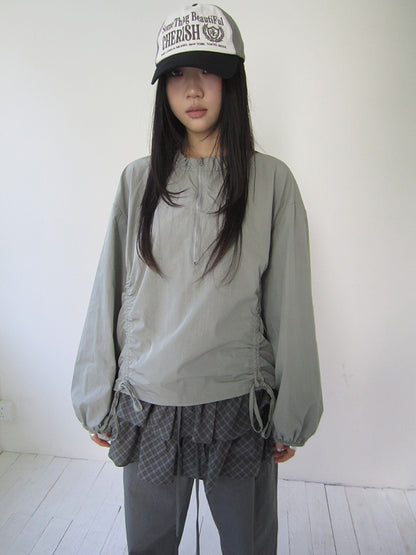ang project Functional Minimalist Drawstring Short Crop Top