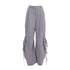 YOSHUYUKI Gray Cargo Jogger Pants With Drawstring Oversized Pockets