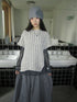 Updateang project Vintage Inspired Knitted Striped Cut Out Tee