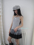 Updateang project Summer Layered Dot Mesh Spliced Cami Top