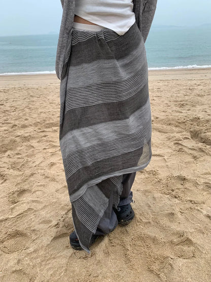 Summer Stripe Layered Slip Skirt